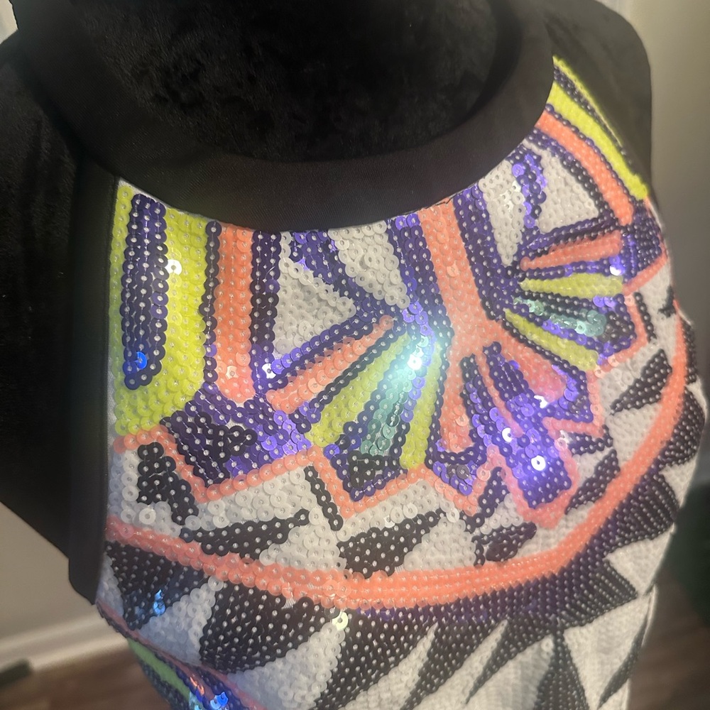 Colorful Sequin Patterned Top